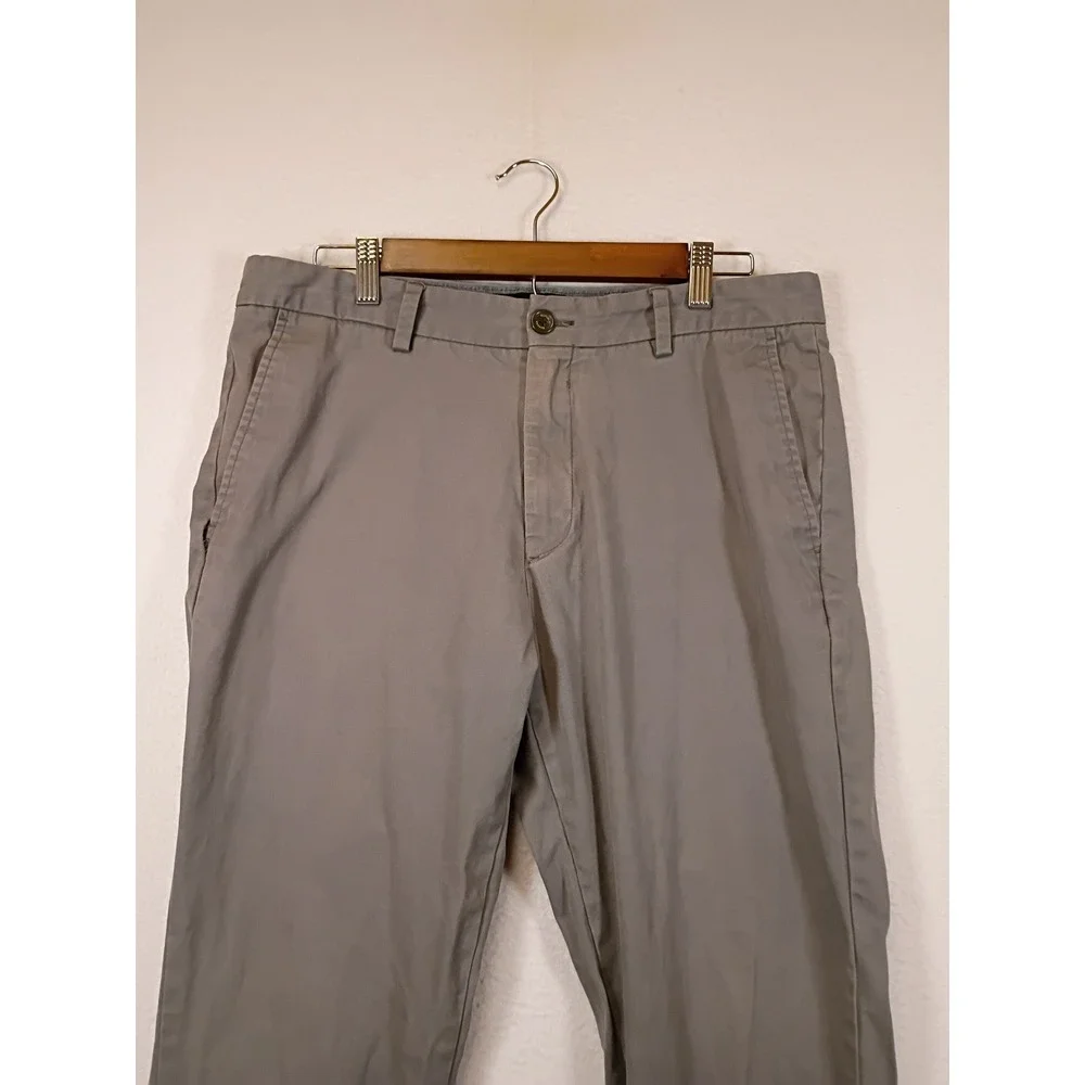Business Casual Banana Republic Mens 35x32 Gray Aiden Slim Fit Chino Pants